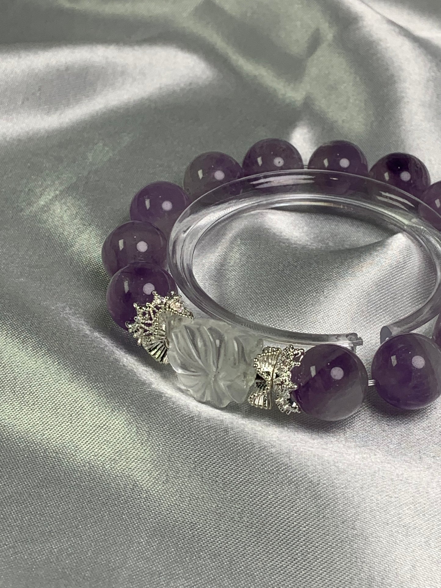Attract Popularity: Amethyst & Nine-Tailed Fox (Kitsune) Crystal Bracelet